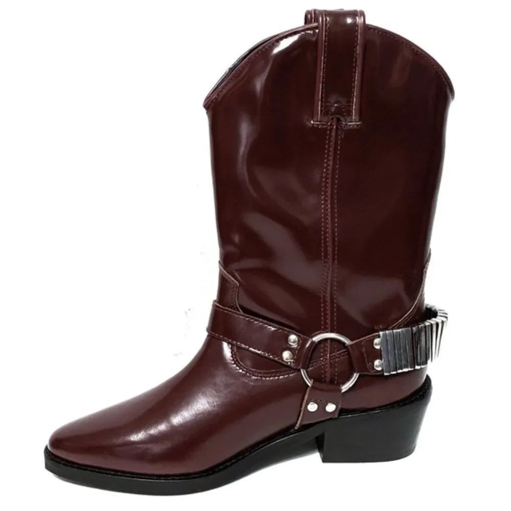 NWOB FREE PEOPLE Ridge Leather Western Boots 37 - Picture 7 of 13